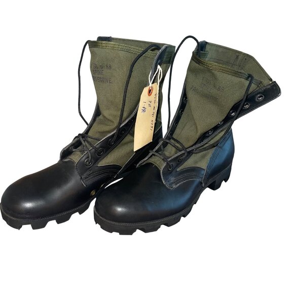 Vintage Mens Jungle Boots Size 9 Green DMS Protective Panama Sole Deadstock New - Picture 11 of 16